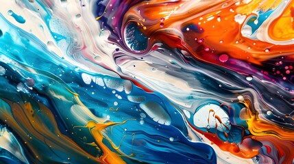 Obraz na płótnie Canvas Abstract colorful fluid art 