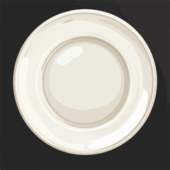 Empty plate round porcelain serve kitchen icon 