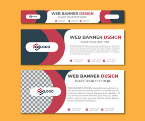 web banner design Modern web banner design 