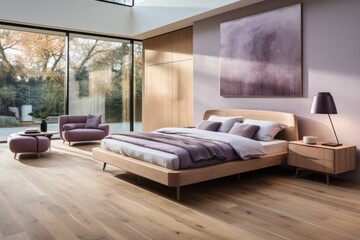 Modern Bedroom Design With Natural Light And Contemporary Furniture At Dusk