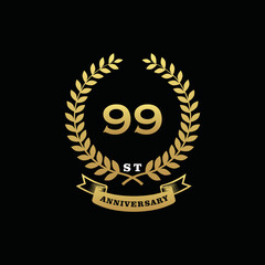 99 th anniversary logo gold © art