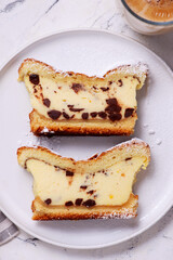 Chocolate Romanian cheesecake.top veiw.style hugge