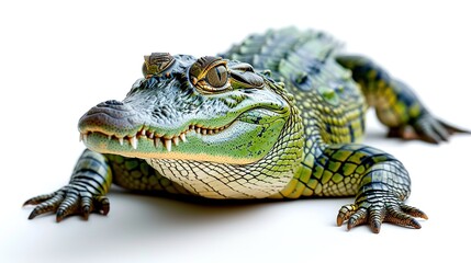 Naklejka premium Crocodile isolated on a white background