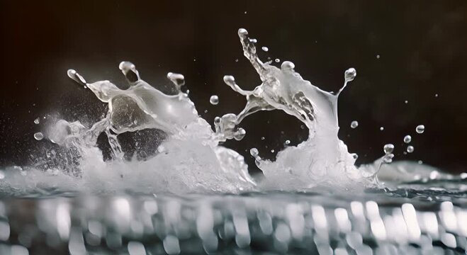 Aqueous Ballet Water drops moving gracefully like ballet dancers.