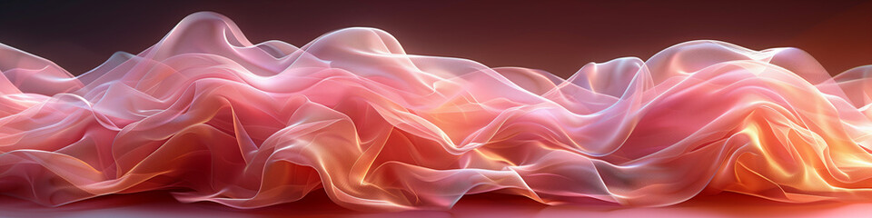 Flowing Soft Pink Veil Generative AI - obrazy, fototapety, plakaty