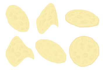 Tacos, Tortillas or Pancakes, Crepes Illustration Set