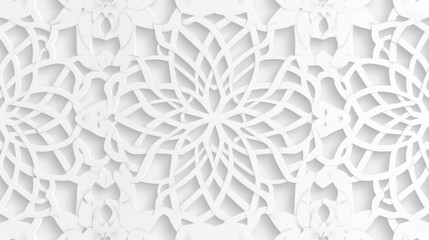 Seamless pattern of Arabic ornament ,classic Islamic culture. White background