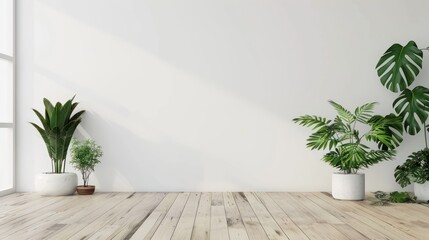 the background of the empty room is white - obrazy, fototapety, plakaty
