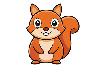 squirrel icon cartoon illustration vector