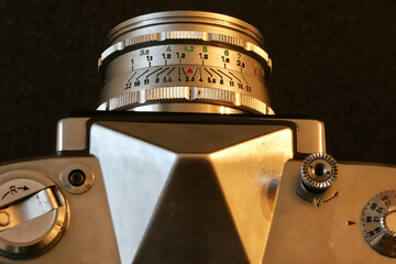 Lens of an old SLR camera