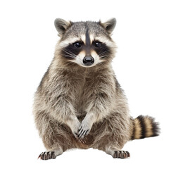 Fototapeta premium Raccoon isolated on white or transparent background