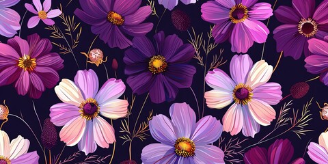 Pink purple beautiful flowers abstraction background