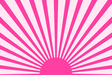 Obraz premium Pink sunburst background – Pink radial ray pattern