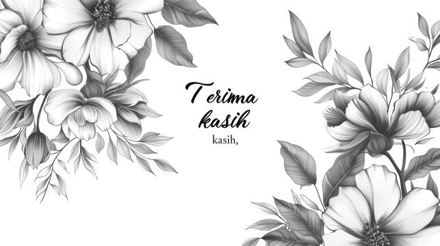 Thank you Latin letters. Thank you in Indonesian. Handwritten calligraphy thank you. white background.