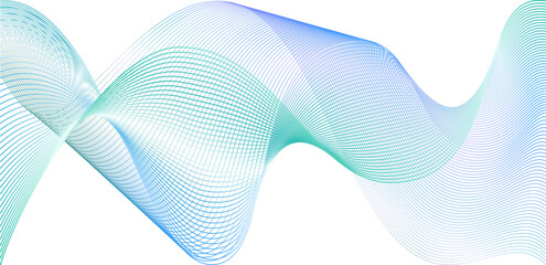 Line wave flow. Abstract blue green purple 3d ribbon. Linear mesh wireframe design. Eco overlay lattice infinity pattern vector background. Neural tech light data network. © Svetlana Ievleva