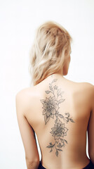 Naklejka premium Creative Tattoo. The Artful Beauty of Tattoos