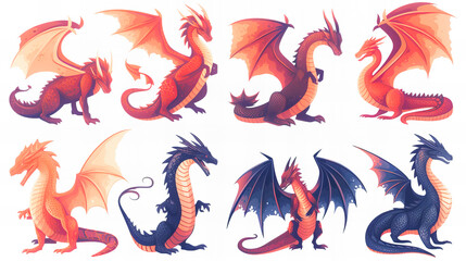 Dragon stickers collection