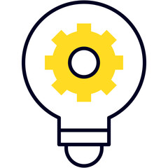 Engineering, gear, idea, innovation, bulb Icon