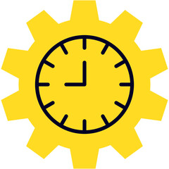 time management, Process, time, work, settings Icon