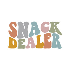 Snack dealer colorful text graphic