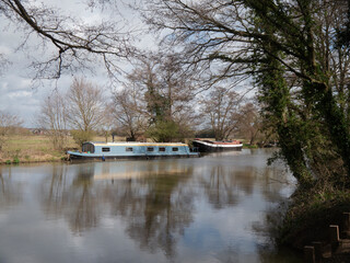 Fototapeta na wymiar Boats on the River Medway.