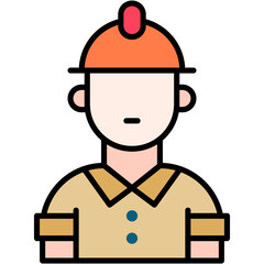 Obraz na płótnie Canvas Builder, construction, constructor, helmet, labour Icon