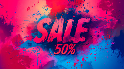 Discount Banner. Get 50 percent Off Now. Sale Poster - obrazy, fototapety, plakaty