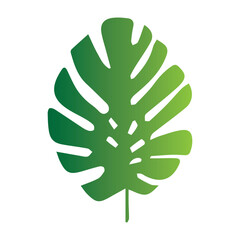 Leaves of tropical trees, ferns, exotic leaves, stamp, leaf shape, leaf stencils, color gradient, element, bright sticker, design with graphic symbols of the logo, the ability to change color and size