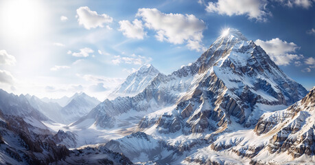 Fototapeta na wymiar Everest Mountain peak.