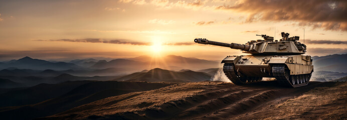 American M1 Abrams tank - obrazy, fototapety, plakaty