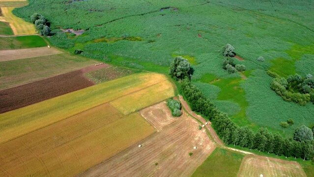 Colorful fields in Colfiorito. Umbria