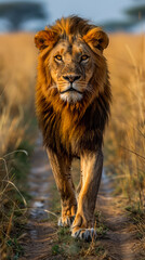Obraz premium Lion in the African Wilderness