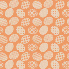 Seamless decorative pattern with Easter eggs holiday wallpaper festive background art decor design for textile, paper 