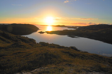 Obraz premium Loch an Obain, near Scourie, Sutherland, North West Scotland, UK