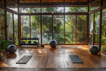 Sunlit Eco-Friendly Home Gym