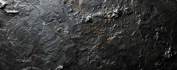 Fototapeta premium Wet Dark Rocks with Reflective Surfaces - Abstract Texture Background 