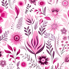 bright spring colors mauve and white, pinknordic pattern white background 