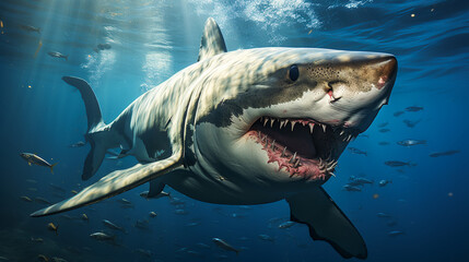 Naklejka premium Shark in its Natural Habitat