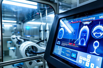 Fototapeta premium Automated Dairy Equipment in Operation