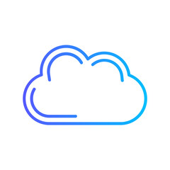 Black Cloud Vector Icon