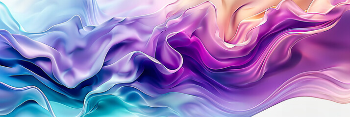Obraz premium Vibrant Abstract Liquid Flow, Artistic Blue and Pink Gradient, Modern Design Background with Fluid Texture