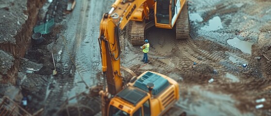 Construction Manager Weekly Update: Transparency and Trust in Teamwork on the Construction Site - obrazy, fototapety, plakaty