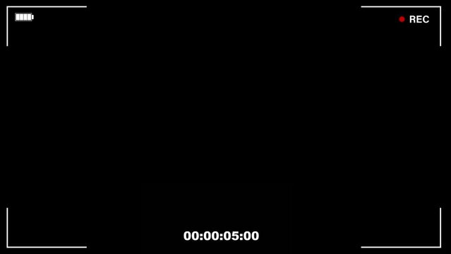 cell phone video camera view on black background