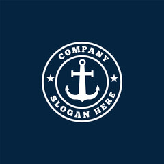 anchor logo icon vector illustration