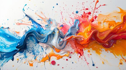 Vibrant Paint Splash: A Bold Interpretation of Interactive Art Generative AI