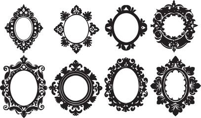 Set frames. Hand drawn vector illustration	