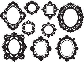 Set frames. Hand drawn vector illustration	