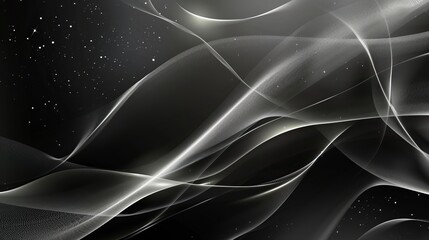 Black abstract wavy background