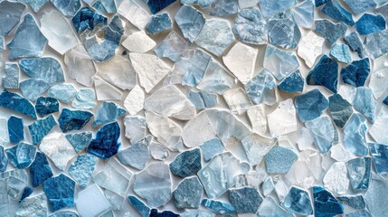 Icy Stone Mosaic Texture Tile Generative AI
