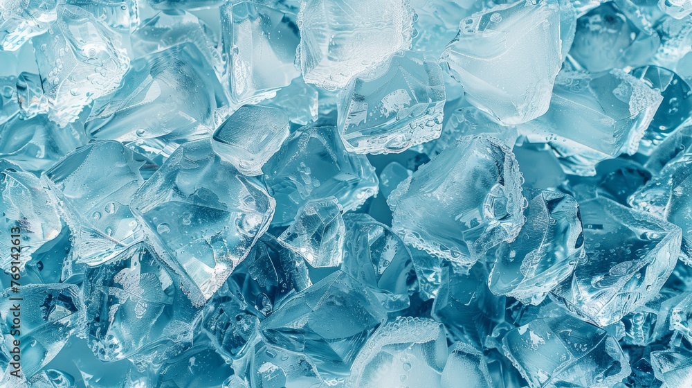 Poster realistic ice surface close-up view generative ai